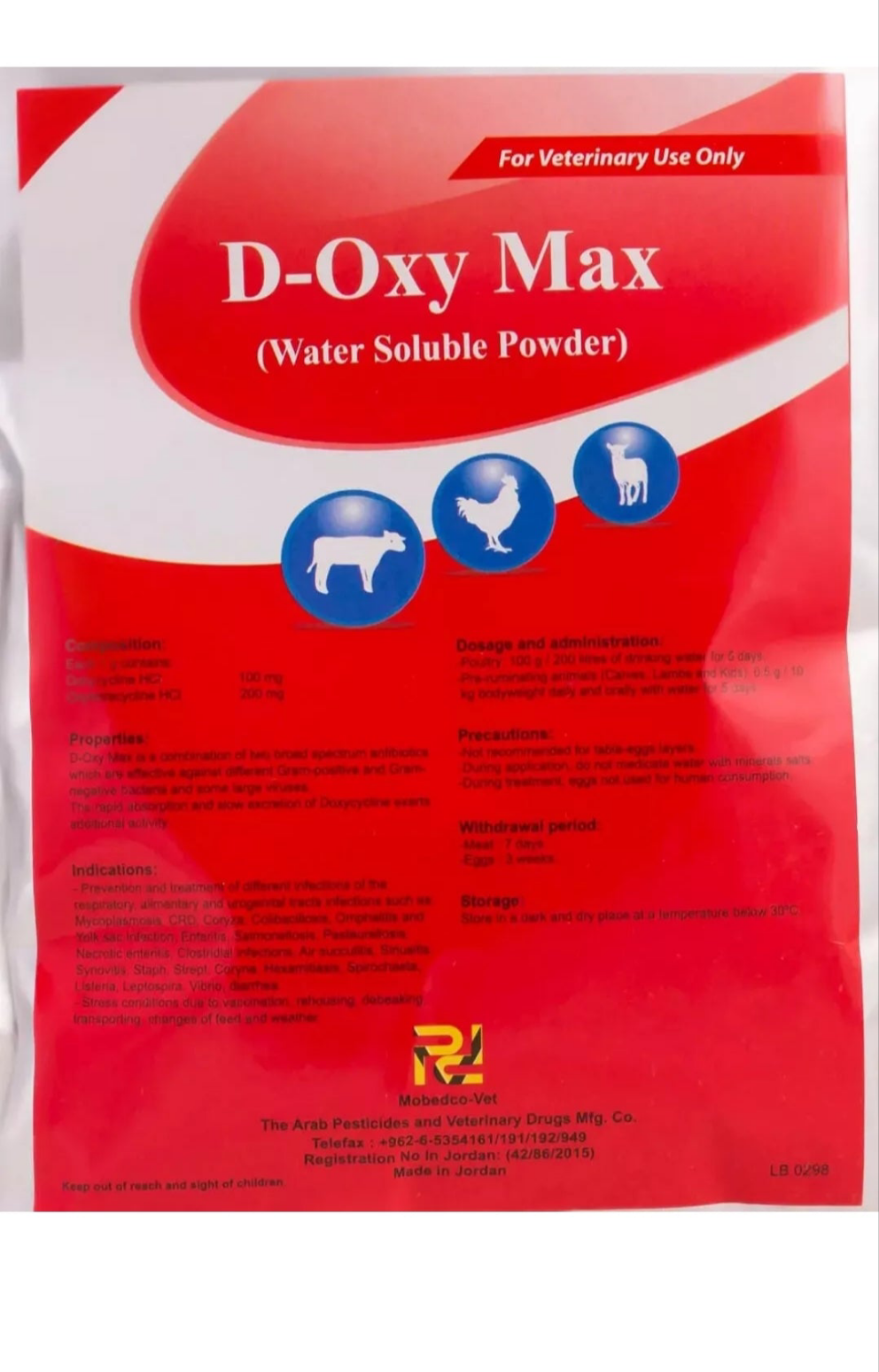 400 grams D-Oxy Max powder for poultry