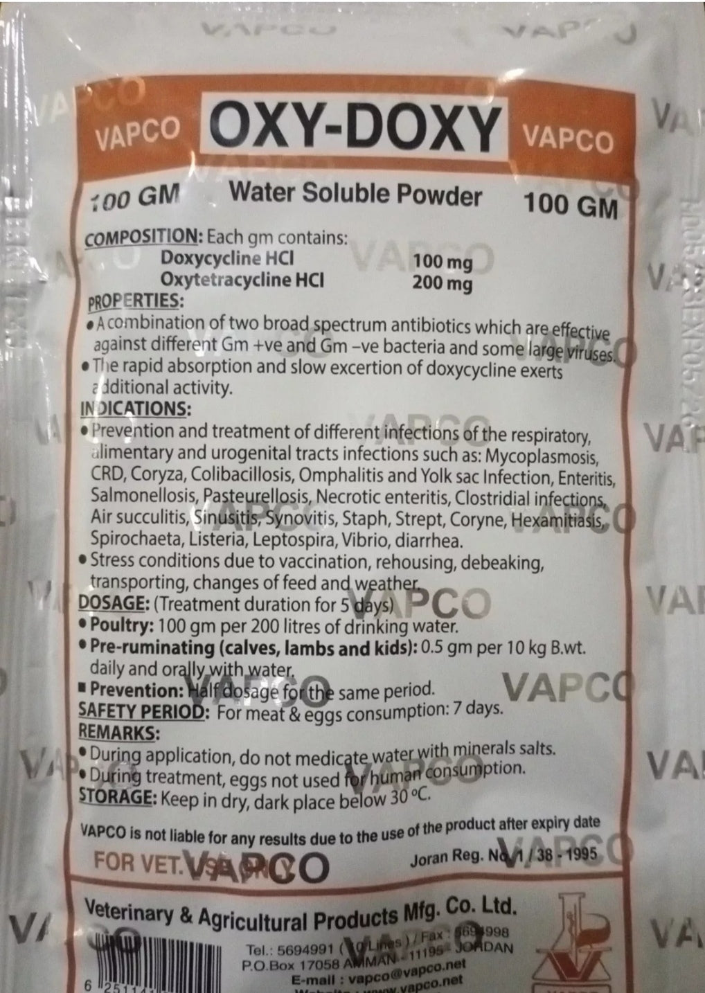 400 grams Oxy-doxy for polurty