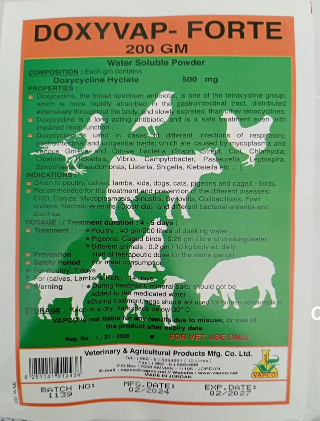 400 grams Doxyvap-Forte powder for poultry