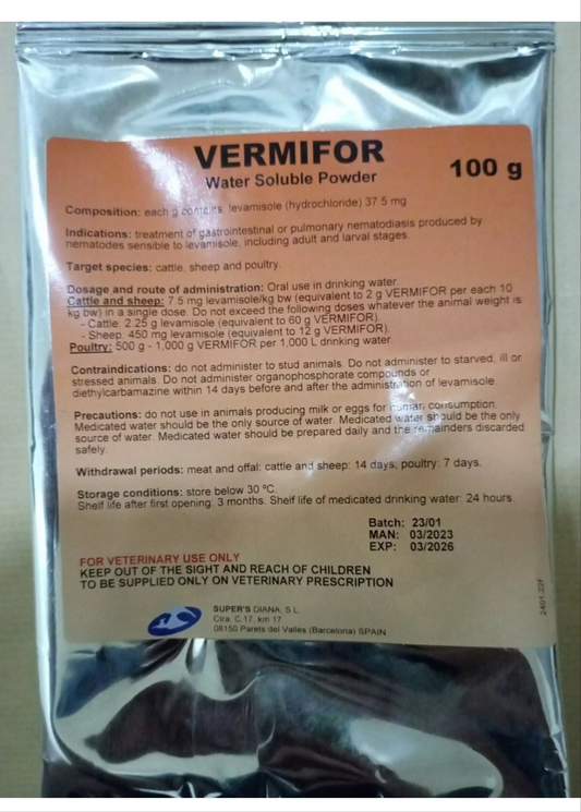 400 grams Vermifor pawder for poultry