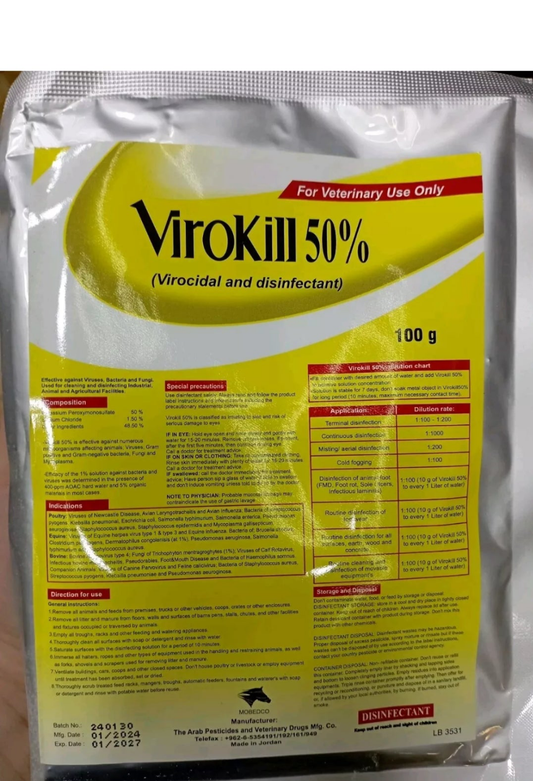 400 grams Virokill 50% Virocidal and disinfectant