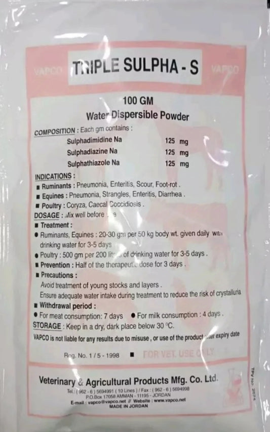 400 grams Triple sulpha-S powder for poultry