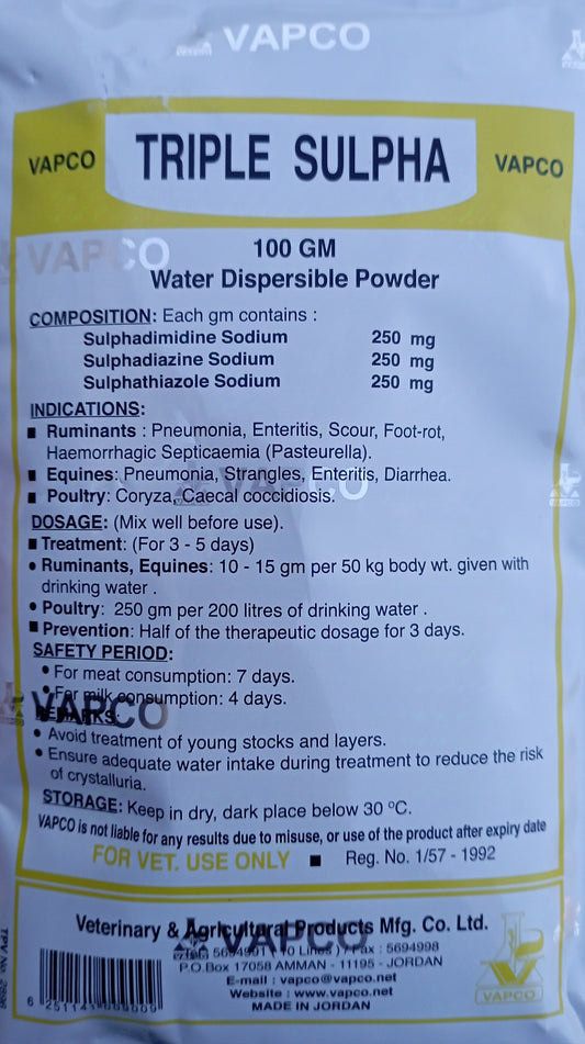 400 grams Triple sulpha powder for poultry