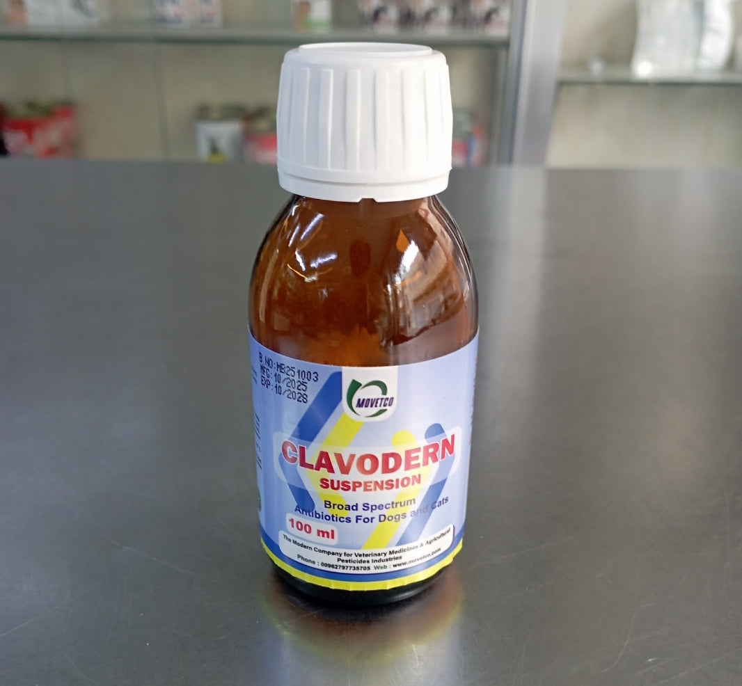 CLAVODERN 100 grams for Dog and Cat

Broad Spectrum Antibiotic for Dogs and Cats Powder for Oral Suspension preparation